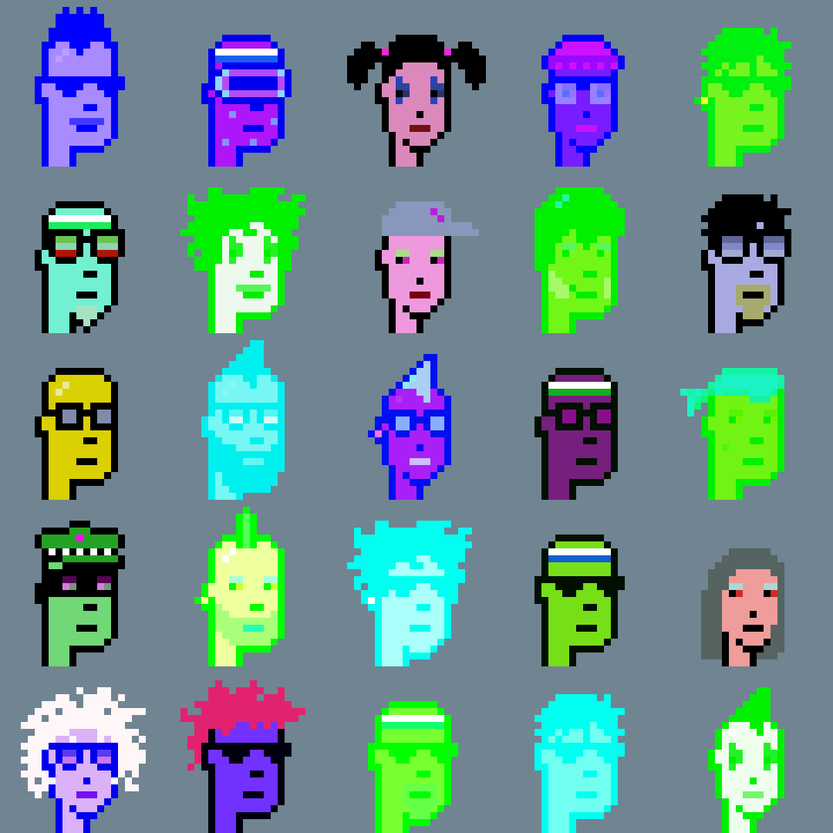 Gen3 Ink Sphere 5x5 sample of 25 Travelers